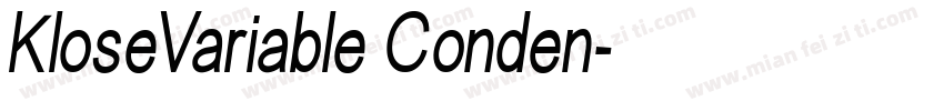 KloseVariable Conden字体转换